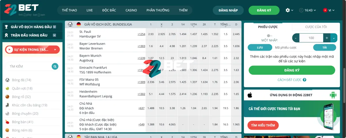 22Bet Nhà Cái Trực Tuyến